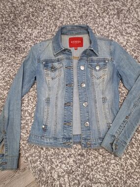 GUESS Light Blue Denim Distress Jacket